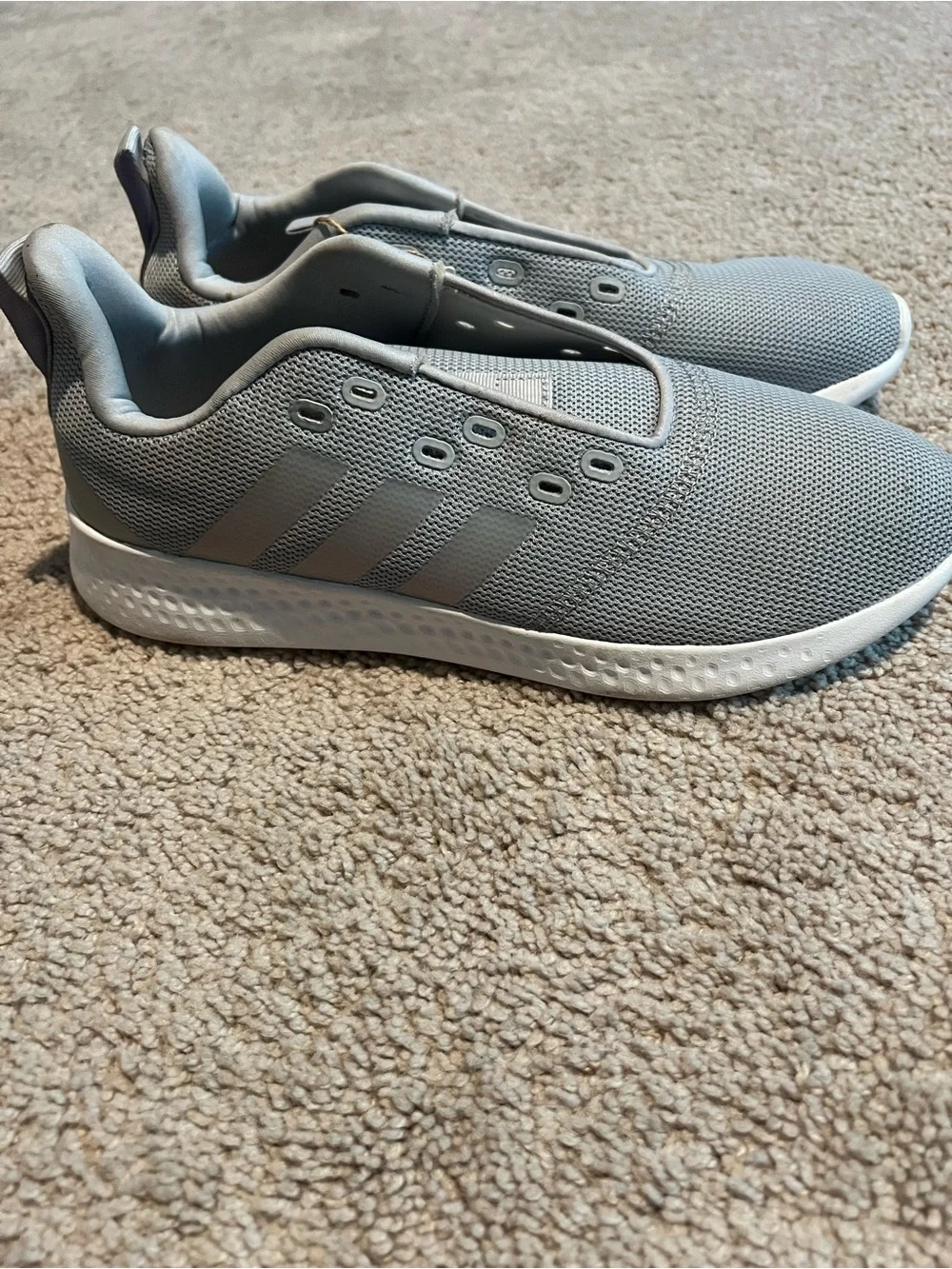 adidas Men’s Slip-On Mesh Sneakers in Gray